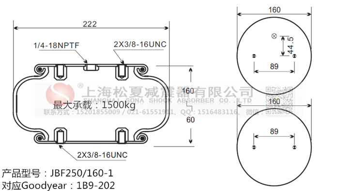 JBF250/160-1橡膠<a href='http://m.tsbbyy.cn/' target='_blank'><u>空氣彈簧</u></a>