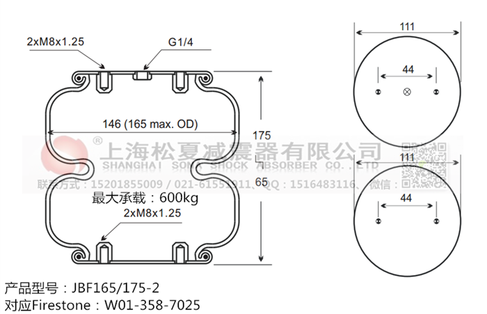 JBF165/175-2橡膠<a href='http://m.tsbbyy.cn/' target='_blank'><u>空氣彈簧</u></a>