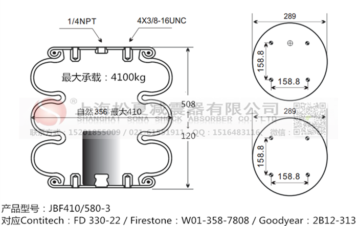 JBF410/580-3橡膠<a href='http://m.tsbbyy.cn/' target='_blank'><u>空氣彈簧</u></a>